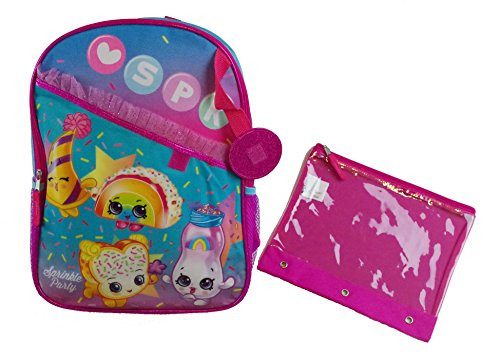 Shopkins SPRINKLE PARTY Girls 16" Backpack with Bonus Zippered Pouch/Pencil Case