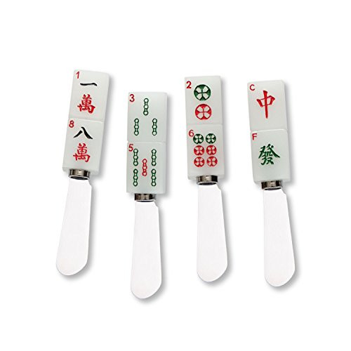 Wine Things Mahjong Resin Cheese Spreaders Set of 4