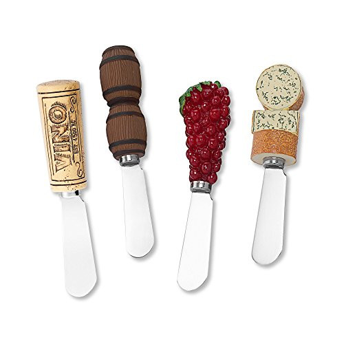 Wine Things Vino Resin Cheese Spreaders Set of 4