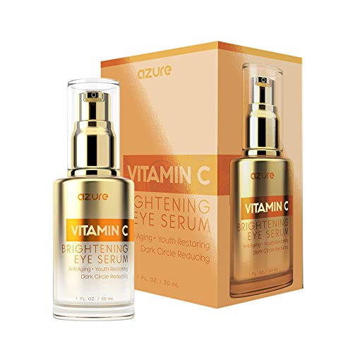 AZURE Vitamin C Brightening Eye Serum - Moisturizing Anti Aging  and  Refreshing  Reduces Wrinkles Fine Lines  and  Under Eye Bags  Minimizes Puffiness  and  Dark Circles  Made in Korea - 30mL