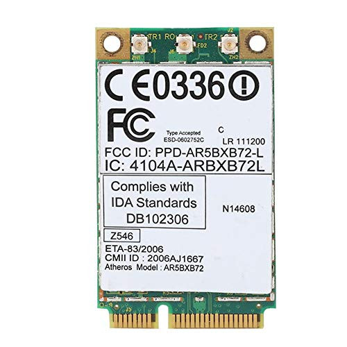 ASHATA Dual Band Network Card 2.4G  and  5.8G Wireless Network Card AR5BXB72 300M Mini-PCI-E Dual Band Network Card for LenovoIBM T60T61 42T0825