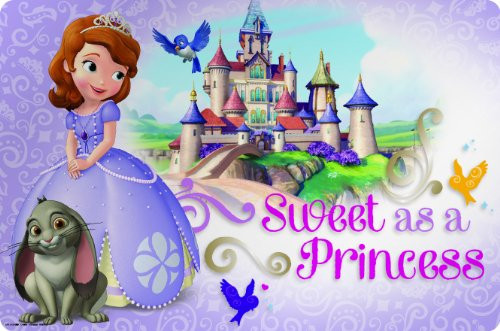 Zak! Designs Placemat with Sofia the First, Set of 12, BPA-free Plastic