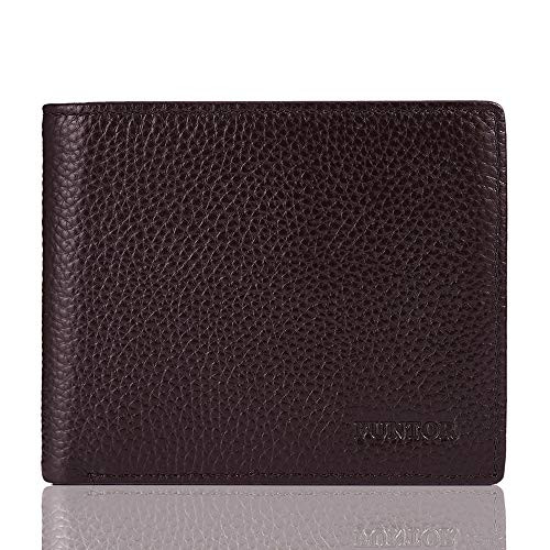 Wallet for Men-Genuine Leather RFID Blocking Slim Bifold Stylish Wallet With ID Window