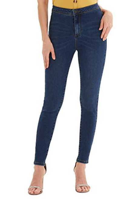 Nicasia Womens High Waist Butt Lift Stretch Skinny Jeans Denim Pants Legging Jeans Blue