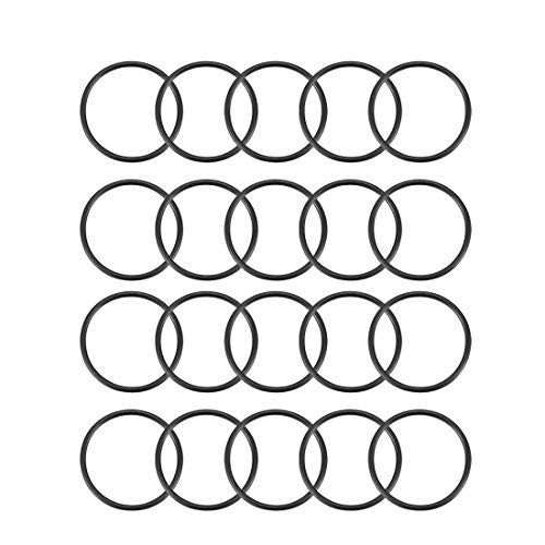 uxcell Nitrile Rubber O-Rings 26mm OD 23mm ID 1.5mm Width Metric Buna-N Sealing Gasket Pack of 20