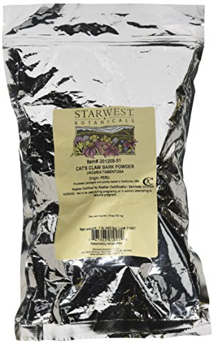 Starwest Botanicals Cats Claw Inner Bark Powder Wildcrafted 1 Pound