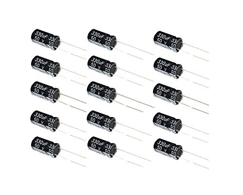 330uF 50V 10X17  plus -20 percent -40 to  plus 105°C 20 PCS Aluminum Electrolytic Capacitors330uF 50V Capacitor330uF Capacitor50V Capacitor330uF Capacitor 50V50V 330uF Capacitor