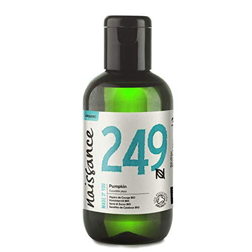 Naissance Certified Organic Virgin Pumpkin Seed Oil 3.4 fl oz - Pure  and  Natural Cold Pressed Fpood Grade Vegan Non GMO Cruelty Free Hexane Free