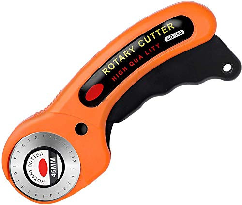 45mm Sharp Round Cutter Tool Rotary Cutter Sewing Quilting Roller Fabric Cutting Machine Quilters Fabric DIY Craft Tool Orange