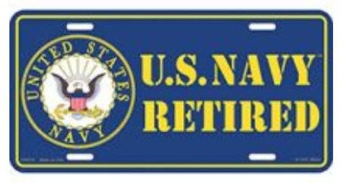 EE Inc. License Plate - USN U.S. Navy - United States Navy Retired Eagle Seal Logo EE Inc. License Plate - USN U.S. Navy - United States Navy Retired Eagle Seal Logo