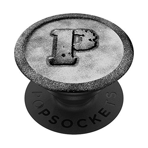 For Men Monogram-P Initial Letter-P PopSockets Grip and Stand for Phones and Tablets
