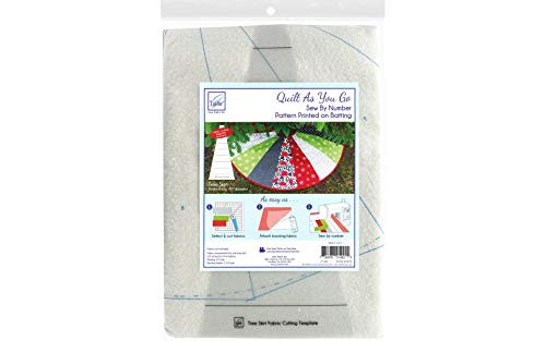 June Tailor Quilt As You Go Tree Skirt Printed batting White