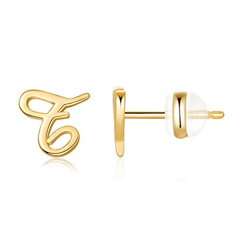 Initial Stud Earrings for Girls Women 