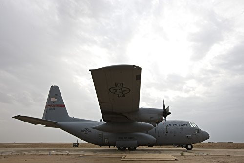 Posterazzi A U.S. Air Force C-130 Hercules Tikrit Iraq Poster Print 17 x 11