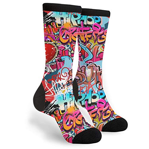Packsjap Funky Grafitti Men and Women Casual Cool Cute Crazy Funny Athletic Sport Colorful Fancy Novelty Graphic Crew Tube Socks Packsjap Funky Grafitti Men and Women Casual Cool Cute Crazy Funny Athletic Sport Colorful Fancy Novelty Graphic Crew Tube Socks