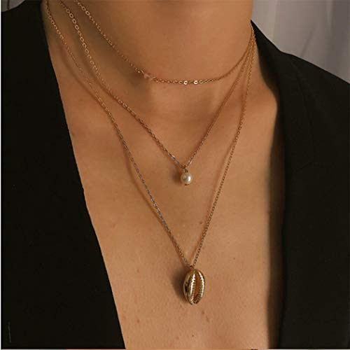 Dreamyn Boho Seashell Layered Necklace 