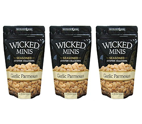 Wicked Mix Premium Seaoned Flavor Garlic Parmesan Soup and Oyster Crackers3-Pack Of 6 Ounce Bag Garlic Parmesan 3-Pack