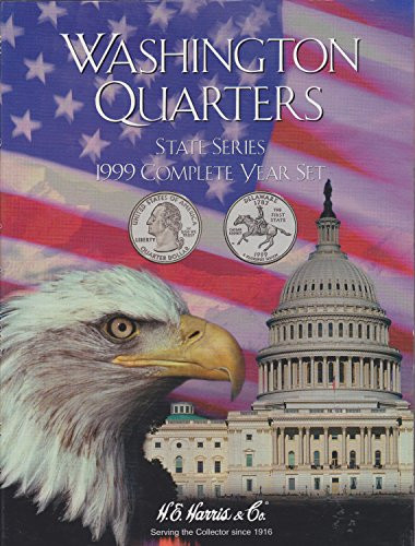 1999 COMPLETE YEAR WASHINGTON QUARTER STATE SERIES HARRIS 8HRS2748 TRIFOLD COIN Album Binder Board Book Card Collection Folder Holder Page Portfolio Publication Set Volume
