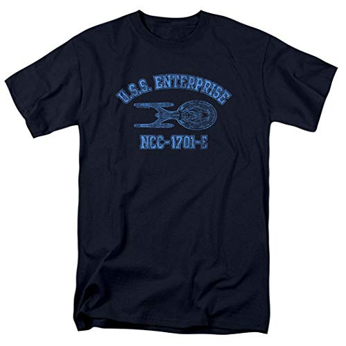 Star Trek The Next Generation U.S.S. Enterprise-E Athletic T Shirt  and  Stickers Small Navy