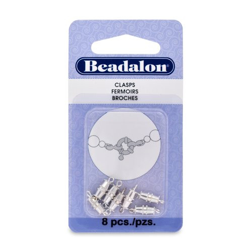 Beadalon Barrel Clasp Small Silver Plated 8-Piece Beadalon Barrel Clasp Small Silver Plated 8-Piece
