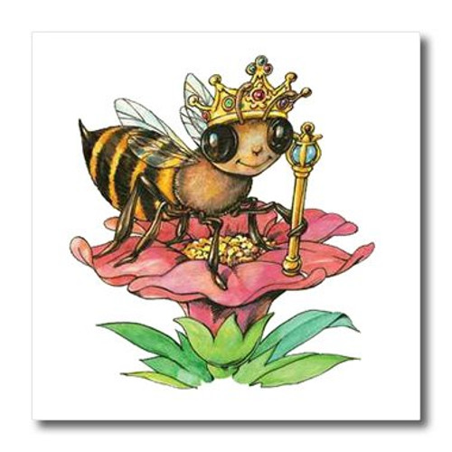 3dRose LLC bee The Queen 10 by 10-Inch Iron on Heat Transfer for White Material 3dRose LLC bee The Queen 10 by 10-Inch Iron on Heat Transfer for White Material