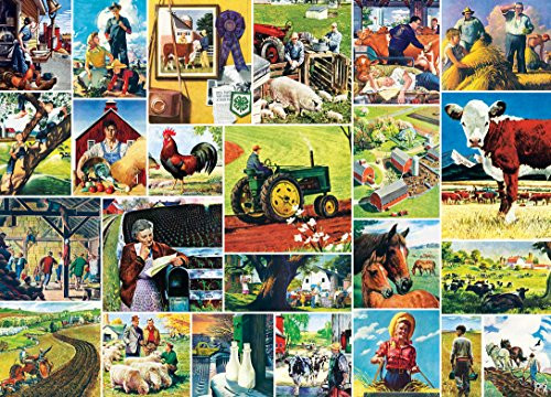 MasterPieces Saturday Evening Post Farmland Collage Jigsaw Puzzle by Norman Rockwell, 1000-Piece MasterPieces Saturday Evening Post Farmland Collage Jigsaw Puzzle by Norman Rockwell, 1000-Piece