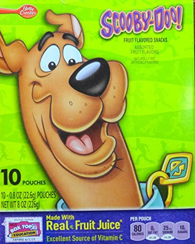 Betty Crocker Scooby-Doo Fruit Flavored Snacks Pack of 2
