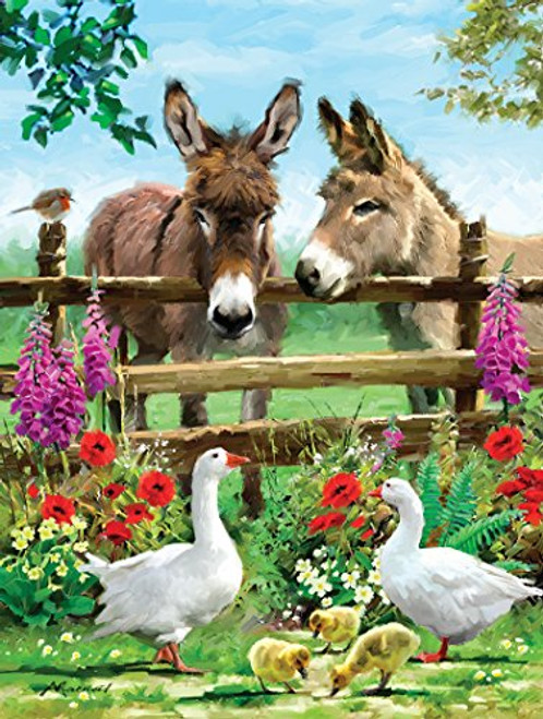 SunsOut Fenceline Pals 300 pc Jigsaw Puzzle -Farm theme SunsOut Fenceline Pals 300 pc Jigsaw Puzzle -Farm theme