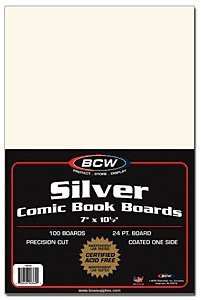 100 Silver Age Size Comic Book Backing Boards Pack