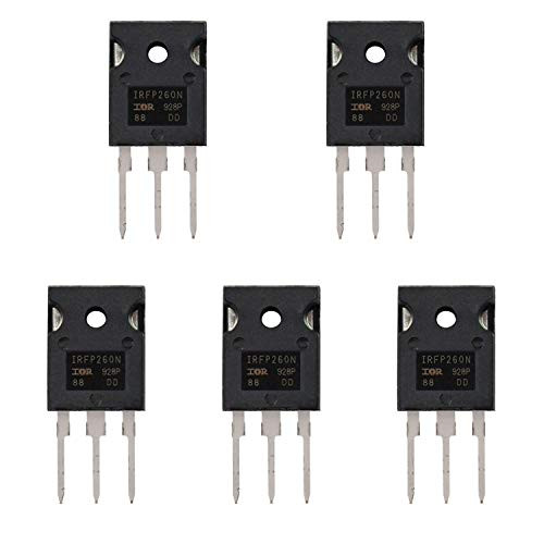 BOJACK IRFP260 MOSFET Transistors IRFP260N 50A 200V N-Channel Power MOSFET IRFP260NPBF TO-247AC Pack of 5 Pcs