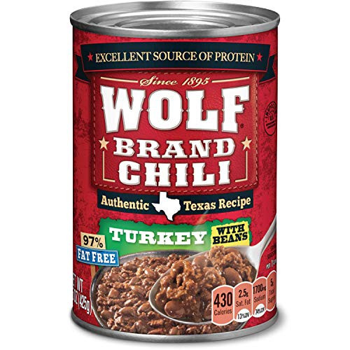 Wolf Turkey Chili With Beans Packed with Protein 15 Ounce