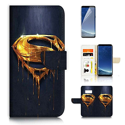 ( For Samsung S8 Plus , Galaxy S8+ ) Wallet Case Cover A20093 Superman Super Hero