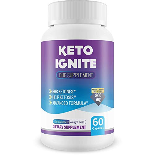 Keto Ignite Bhb Supplement - Help Burn More Fat  and  Burn Fat Faster with Faster Ketosis Entry - by keto advanced weight loss 800 mg - Bhb Power to Help Ignite Keto Fat Burning Faster Than Ever Before