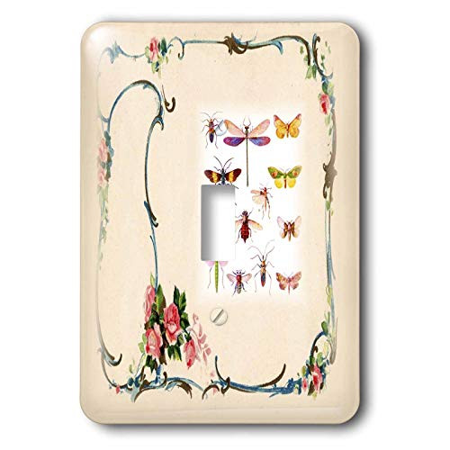 3dRose lsp_47820_1 Butterflies N Roses Toggle Switch