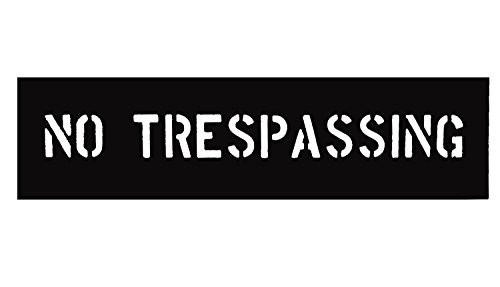 C.H. HANSON 12403 NO TRESPASSING Safety Stencil Sign