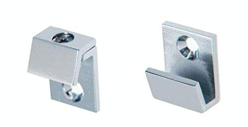 C.R. Laurence MC00BN CRL Brushed Nickel 58inch Wide Beveled Mirror Clip Set