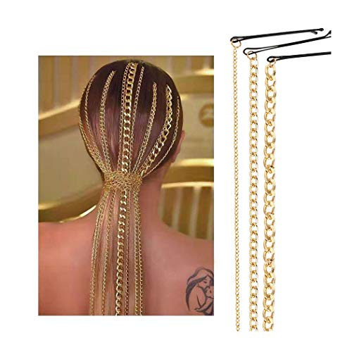Campsis Gypsy Hairchain Extension Gold Punk Tassel Hair Clips Festival Prom Indian Party Hair Accessories for Women and Girls?Pack of 6? Campsis Gypsy Hairchain Extension Gold Punk Tassel Hair Clips Festival Prom Indian Party Hair Accessories for Women and Girls?Pack of 6?
