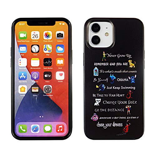 iPhone 12 6.1 Inch TPU Case CASEVEREST 3D Print Design Slim Fit Cover iPhone 12 Pro Disney Movie Quotes Characters