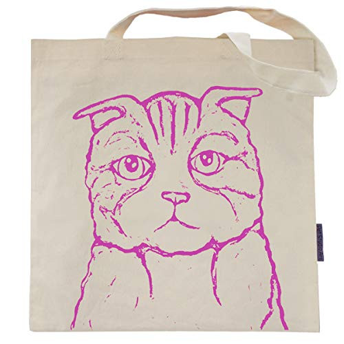 Mary the Scottish Fold Cat Tote Bag by Pet Studio Art