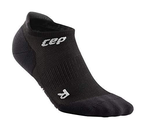 Mens Compression Socks - CEP Ultralight No Show Socks BlackGrey V