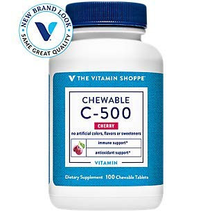 Chewable Vitamin C500 with Acerola Immune Support 500 MG Cherry 100 Chewable Tablets