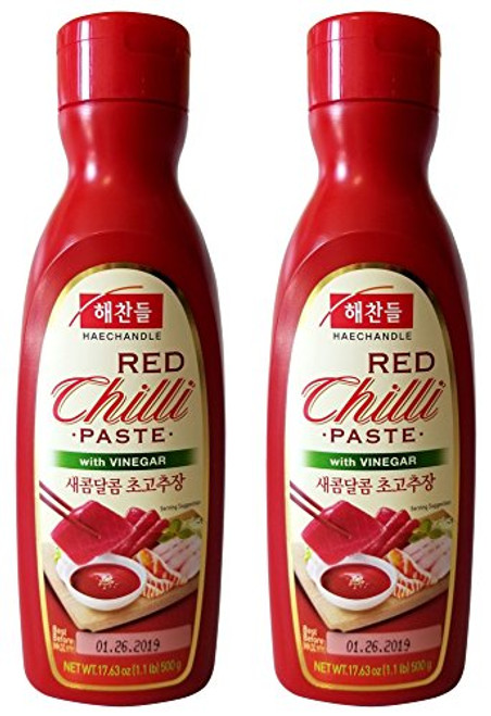 CJ Haechandle Gochujang Hot Pepper Paste Red Chilli Paste wVinegar ???? 1.1 lb 2 Pack CJ Haechandle Gochujang Hot Pepper Paste Red Chilli Paste wVinegar ???? 1.1 lb 2 Pack