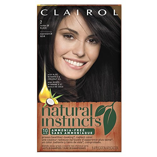 Clairol Natural Instincts 236 Midnight Black Semi-Permanent Hair Color 1 Kit