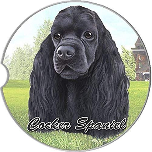 E and S Pets Black Cocker Spaniel Coaster 3inch x 3inch