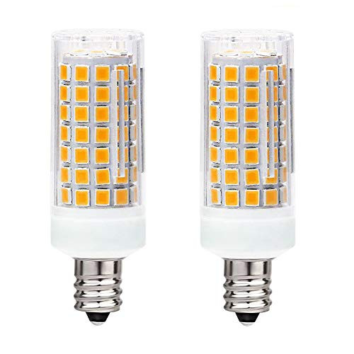 E11 LED Bulb Dimmable Replace 100W 75W Halogen Bulb Warm White 3000K Mini Candelabra Base BulbT4 E11 7.5W 110V 120V 130V Chandelier Bulb Ceiling Fan Bulb