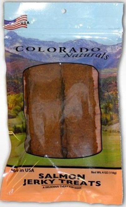 Colorado Naturals Wild Caught Salmon Jerky Dog Treats. Made in USA - 4oz