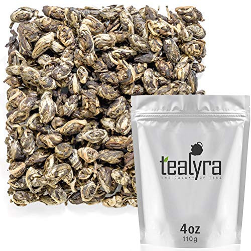 Tealyra - Jasmine Phoenix Pearls - Best Chinese Jasmine Green Tea - Loose Leaf - Organically Grown - Great Jasmine Aroma and Taste - 110g (4-ounce)