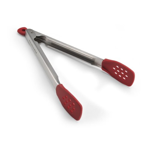 KitchenAid Silicone Tipped Stainless Steel Tongs (Red)