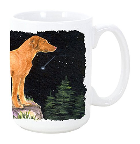Caroline's Treasures SS8478CM15 Starry Night Vizsla Microwavable Ceramic Coffee Mug, 15 oz, Multicolor