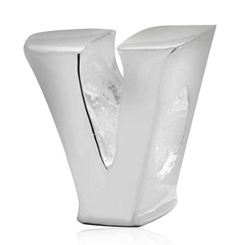 Letter V Charm Sterling Silver 925 Initial A-z Alphabet Beads Name Charm for Pandora Charms Bracelet